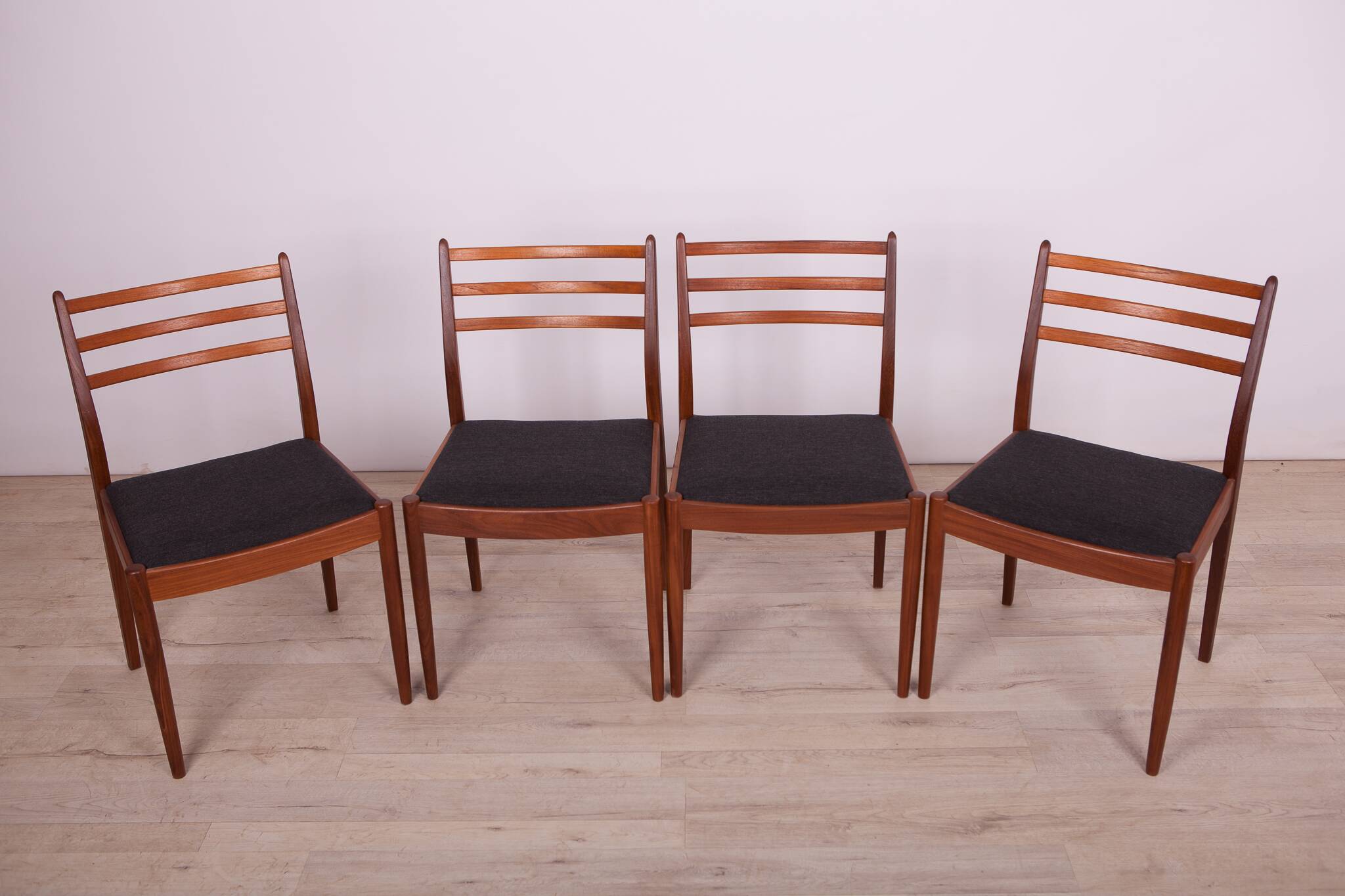 Fabric and Teak Dining Chairs by Victor Wilkins for G-Plan, 1960s, Set of 4
