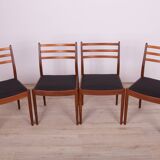 Fabric and Teak Dining Chairs by Victor Wilkins for G-Plan, 1960s, Set of 4