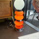 Vintage orange glass lamp – attributed to Carlo Nason, 1970s