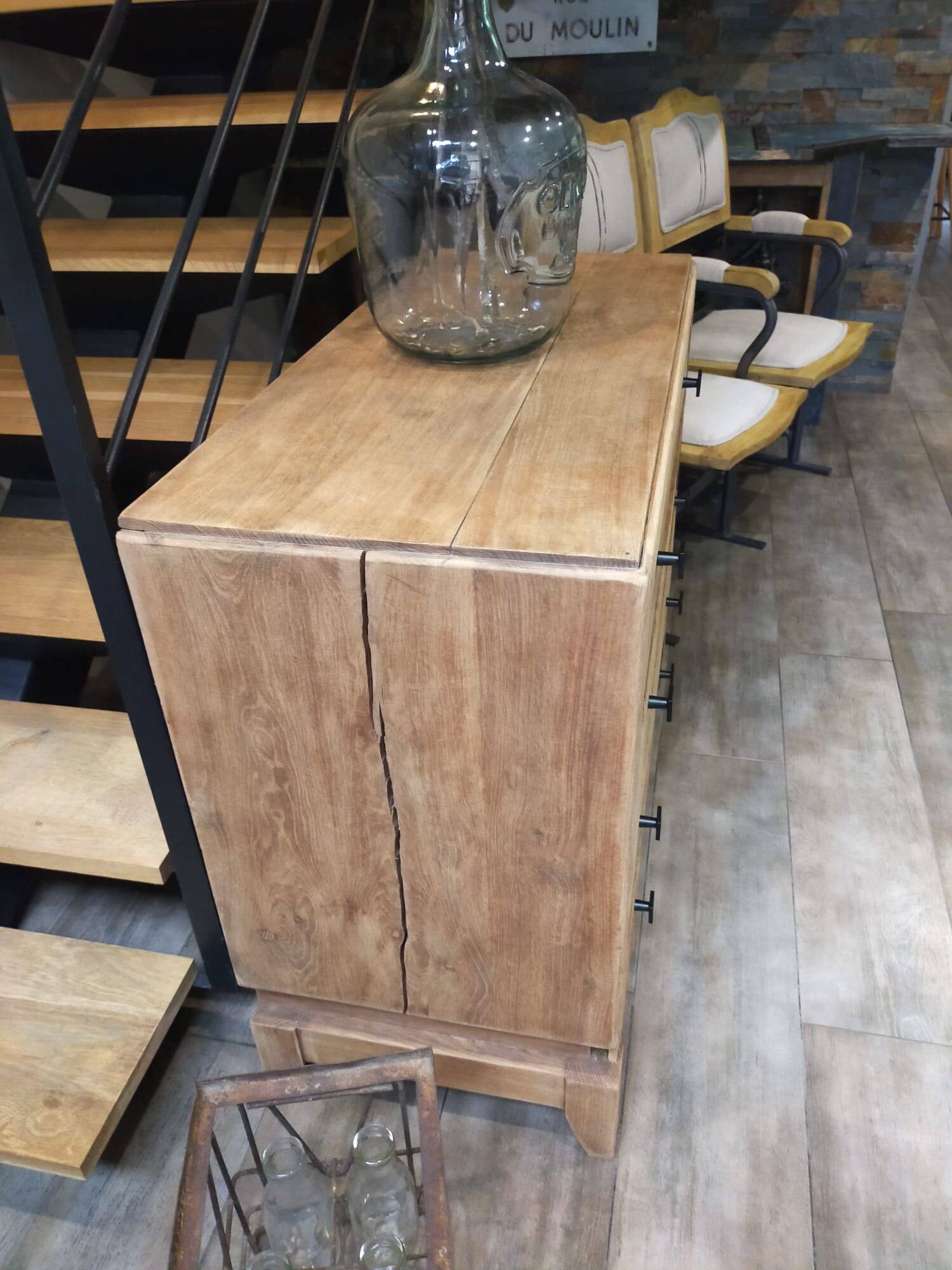 Commode chêne massif rénovée