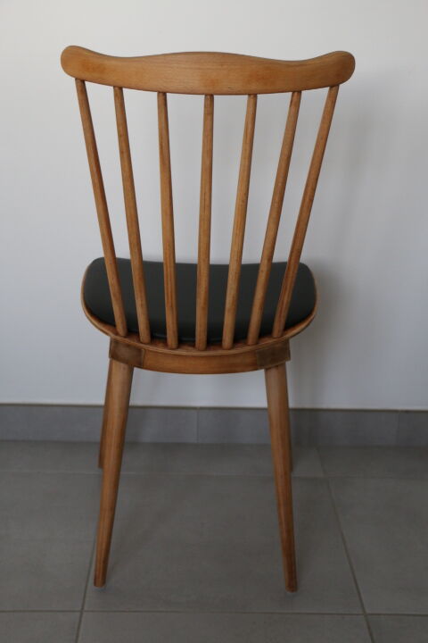 3 chairs Baumann V5 skaï black light beech