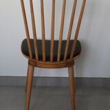 3 chairs Baumann V5 skaï black light beech