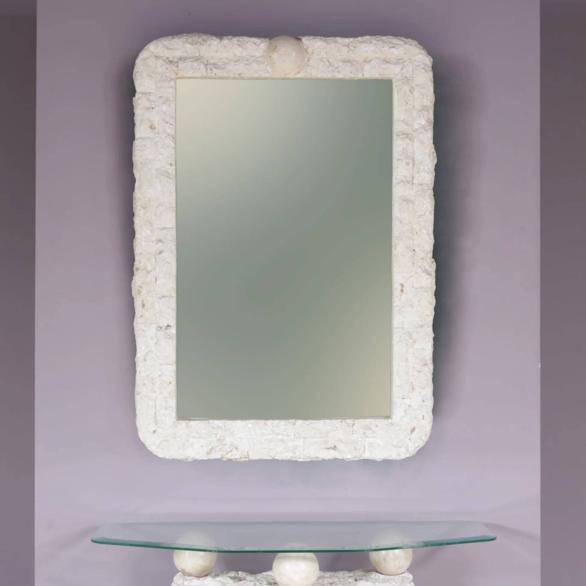 1980s console table with mirror by Magnussen Ponte, Italy