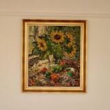 Still life with sunflowers by Gustaf Sjöö