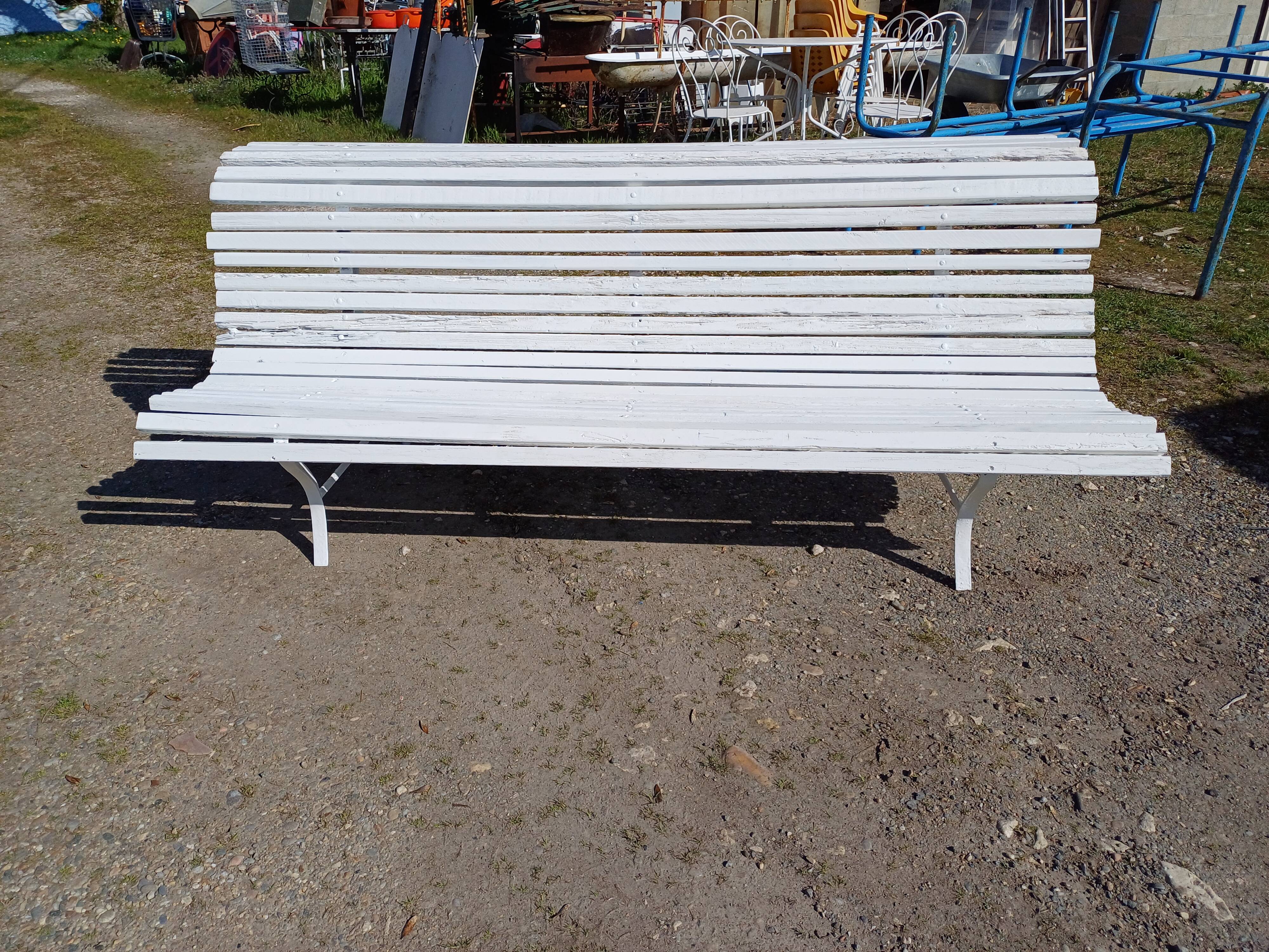 Iron and Wood Bench from the 50s