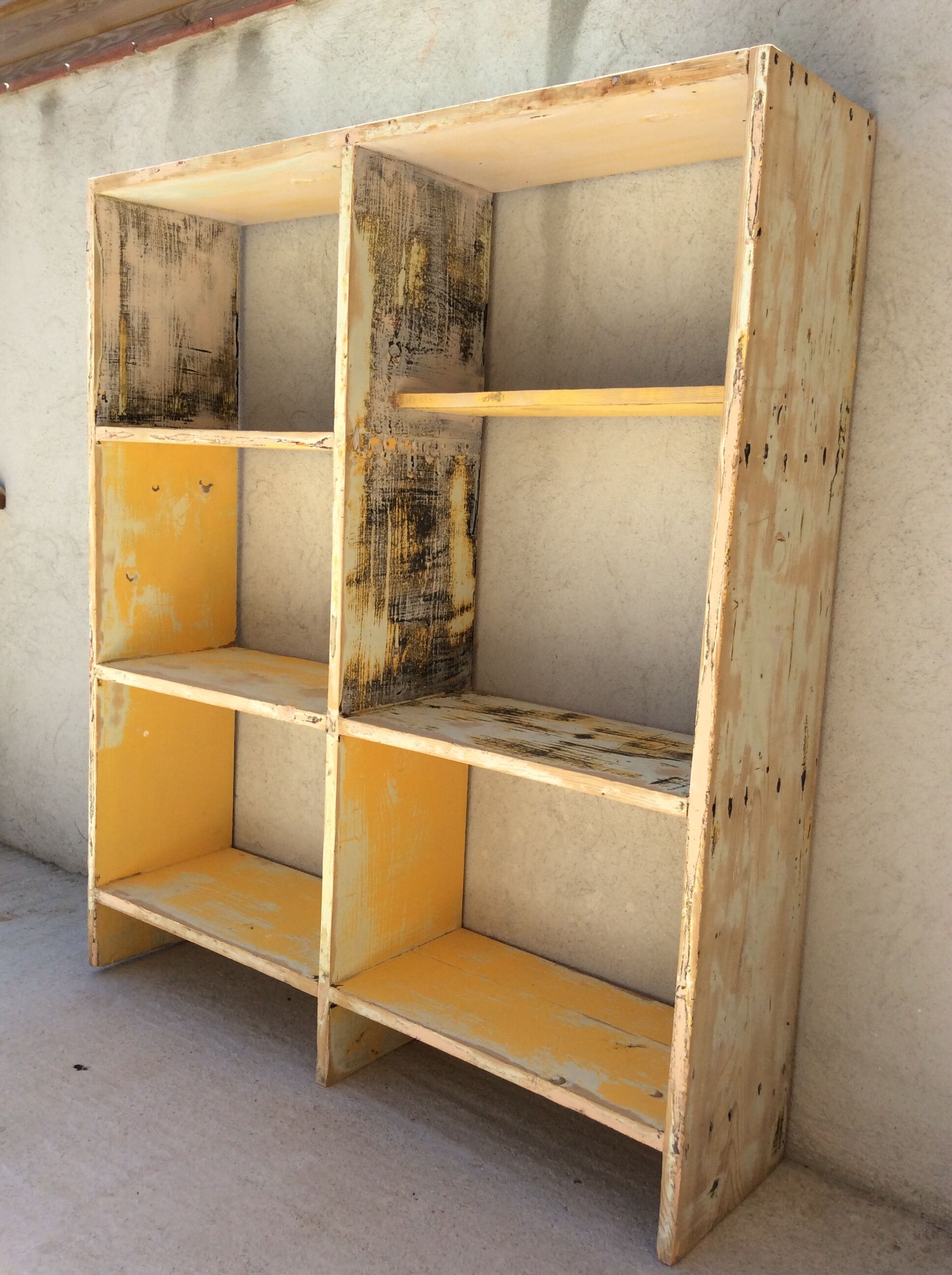 Patinated workshop storage cabinet
