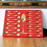 Set of 24 carat gold plated dessert cutlery