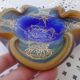 Gabriel Millesi - Pérouges - Polychrome glass corolla bowl with gold decoration