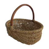 Panier en osier poignée bois
