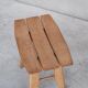 Guillerme et chambron oak french mid-century stool