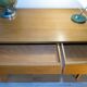 Vintage desk from the 60s-70s, light oak, in superb condition.