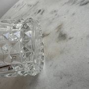 Set of three crystal whiskey glasses