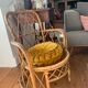 Armchair in vintage rattan