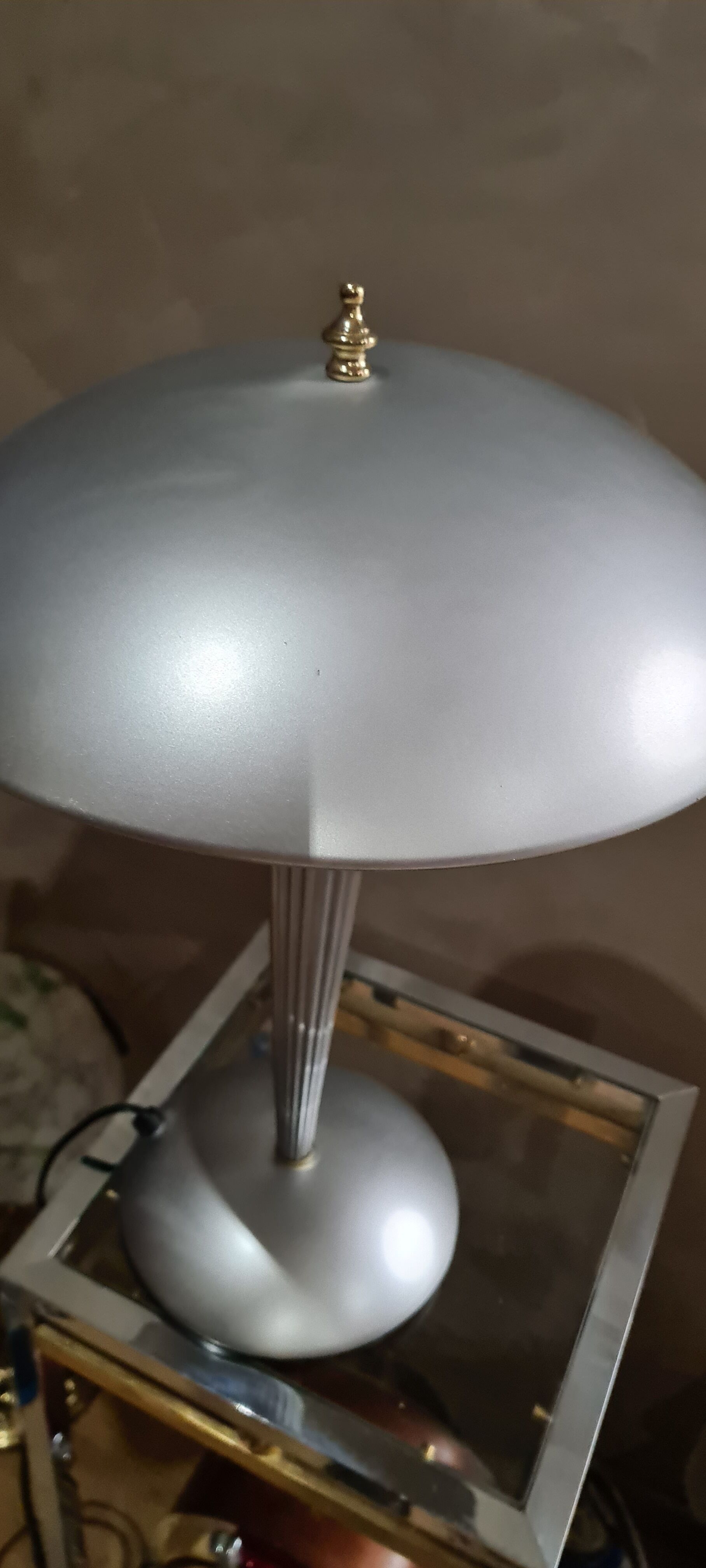Mushroom lamp touch lamp grey