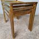 3 tables basse gigogne ep 1970 laiton doré design