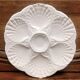 6 assiettes à huîtres blanche barbotine Sarreguemines