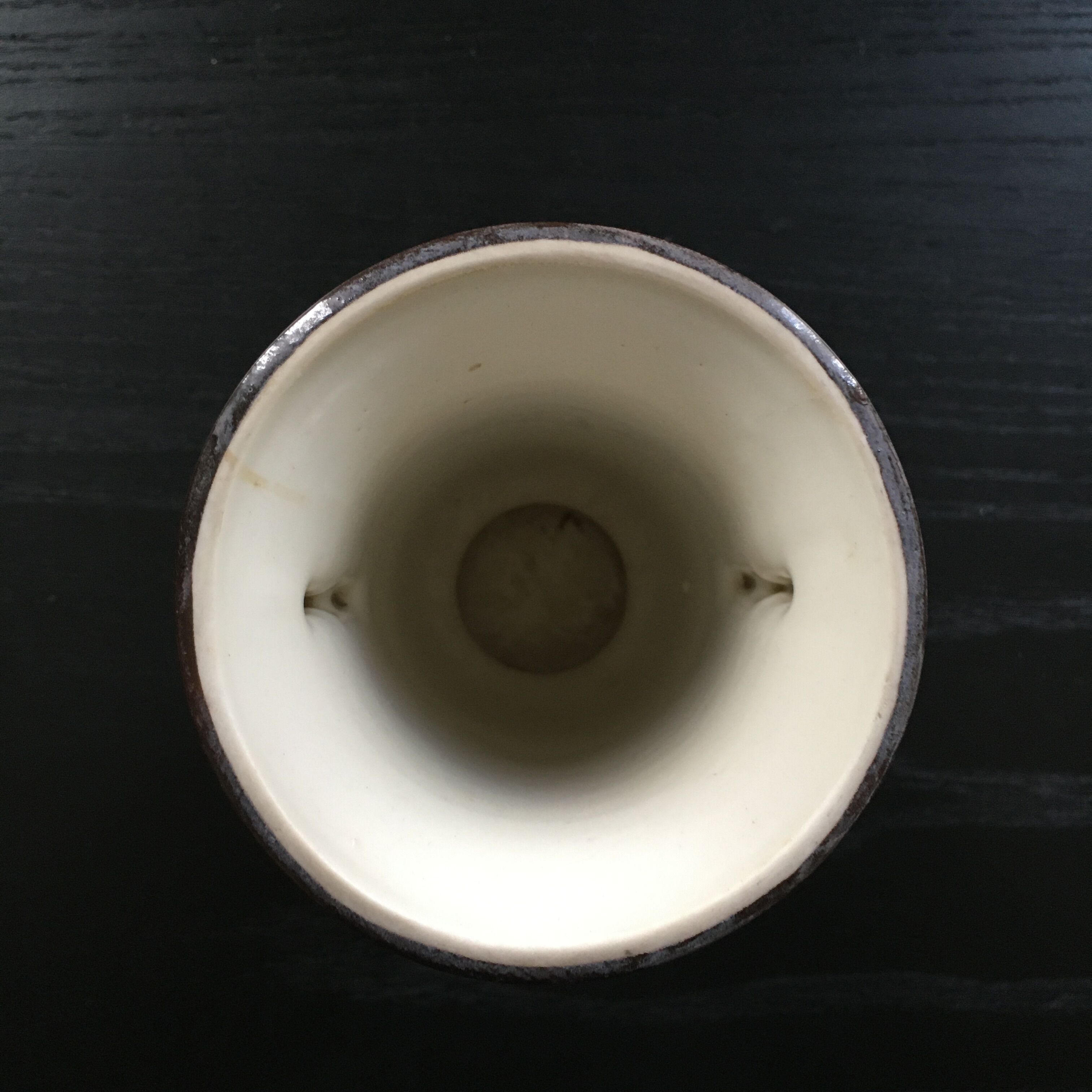 Basque art stoneware vase