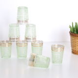 Liquor glasses, 8 glasses, art deco