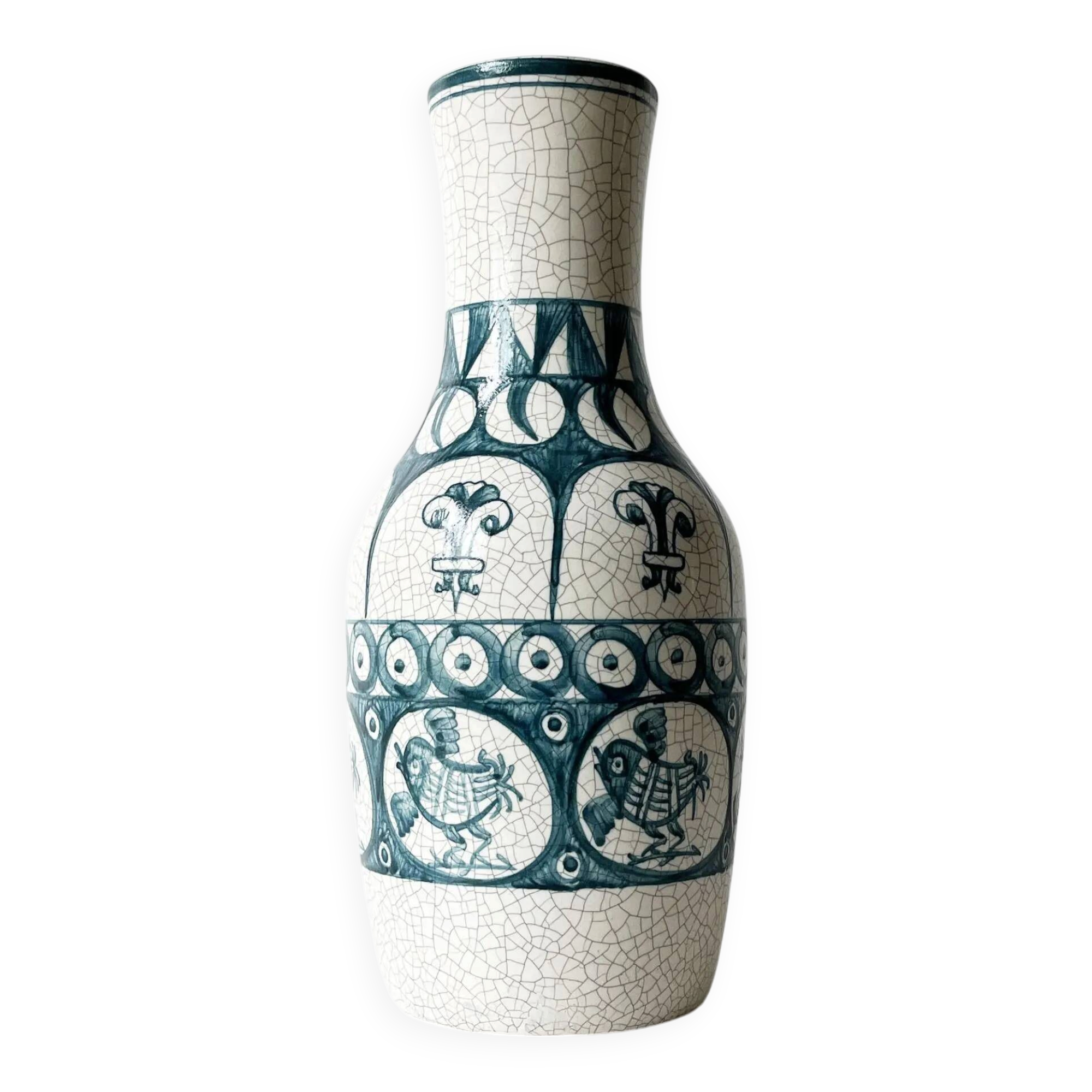 Cracked ceramic vase from the 1960s.