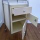 bedside table stainless steel lacquered metal 80s design