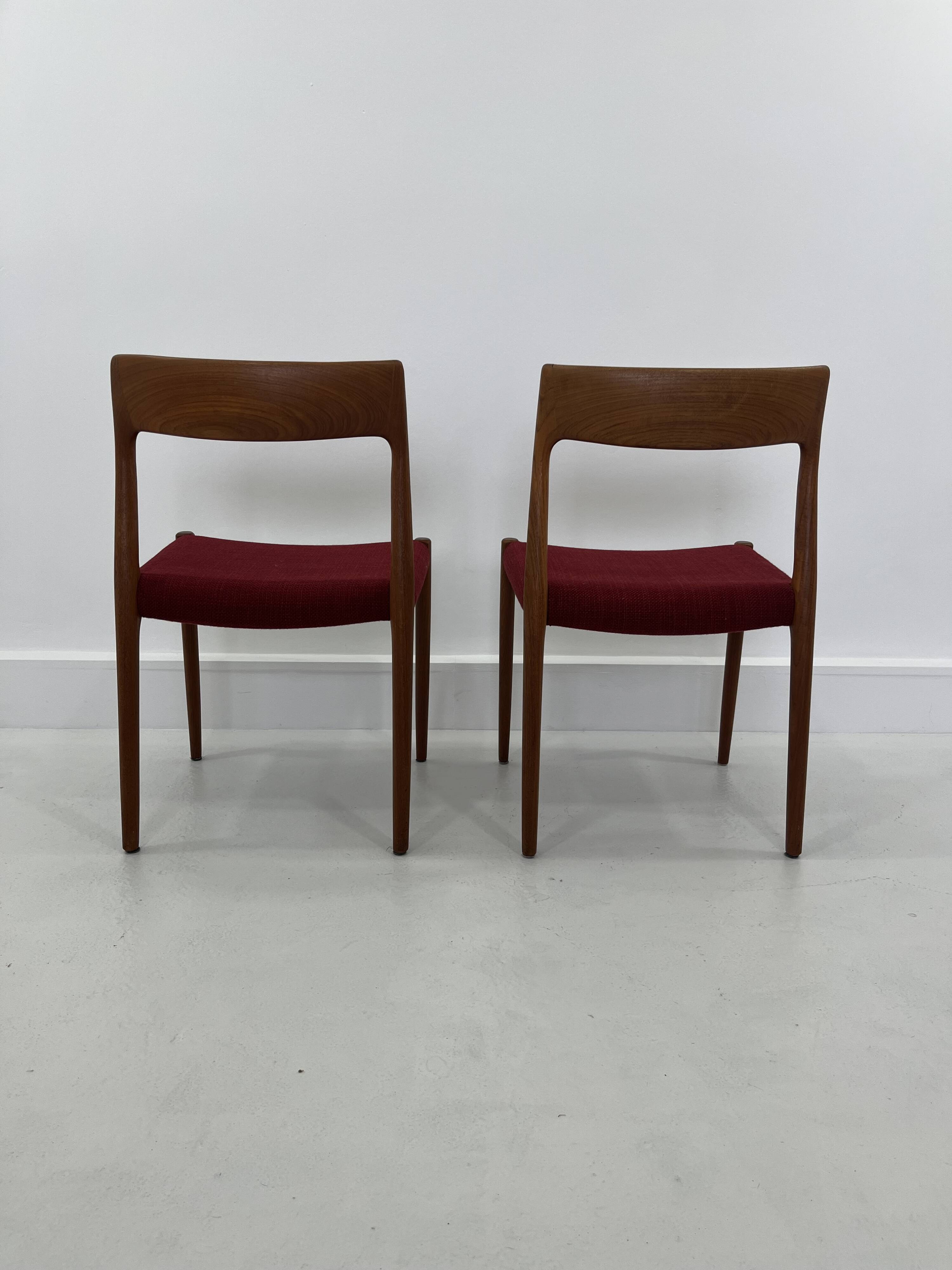 Set of Danish Chairs by Niels Møller for J. L. Møllers, 1960s, Set of 2
