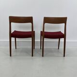 Set of Danish Chairs by Niels Møller for J. L. Møllers, 1960s, Set of 2