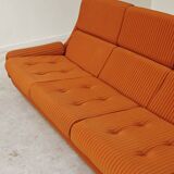 Complete orange salon JITONA in Atlantis Space Age style from the 1970s.
