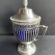 Drageoir, jam maker – Silver metal and blue crystal