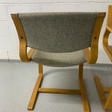 Pair of Danish armchairs, Canteliver model signed Magnus Olesen