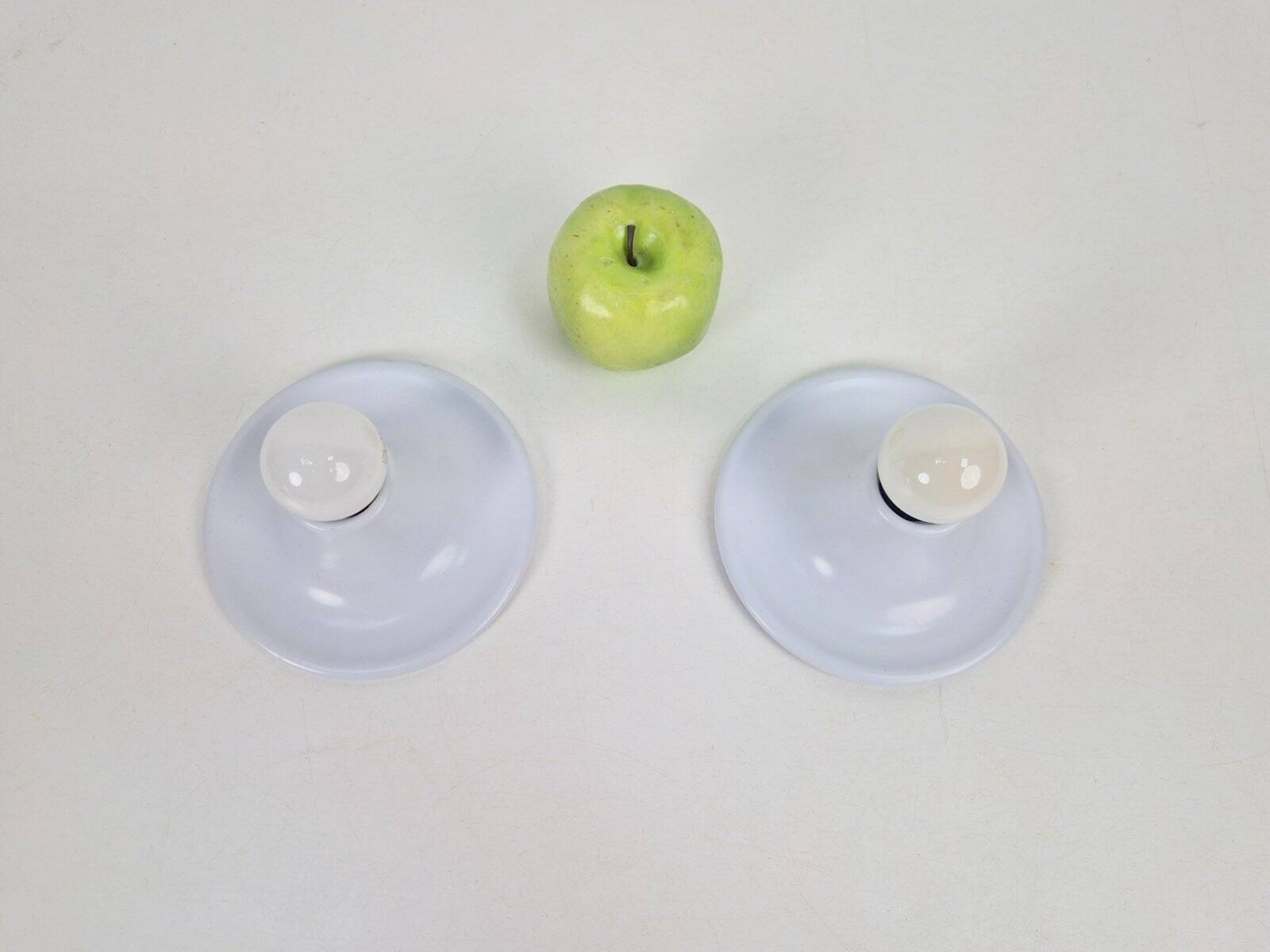 Vintage Space Age UFO Disc Wall Lamps from Targetti Sankey, 1970s, Set of 2