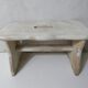 old small white patinated wooden bench vintage step stool