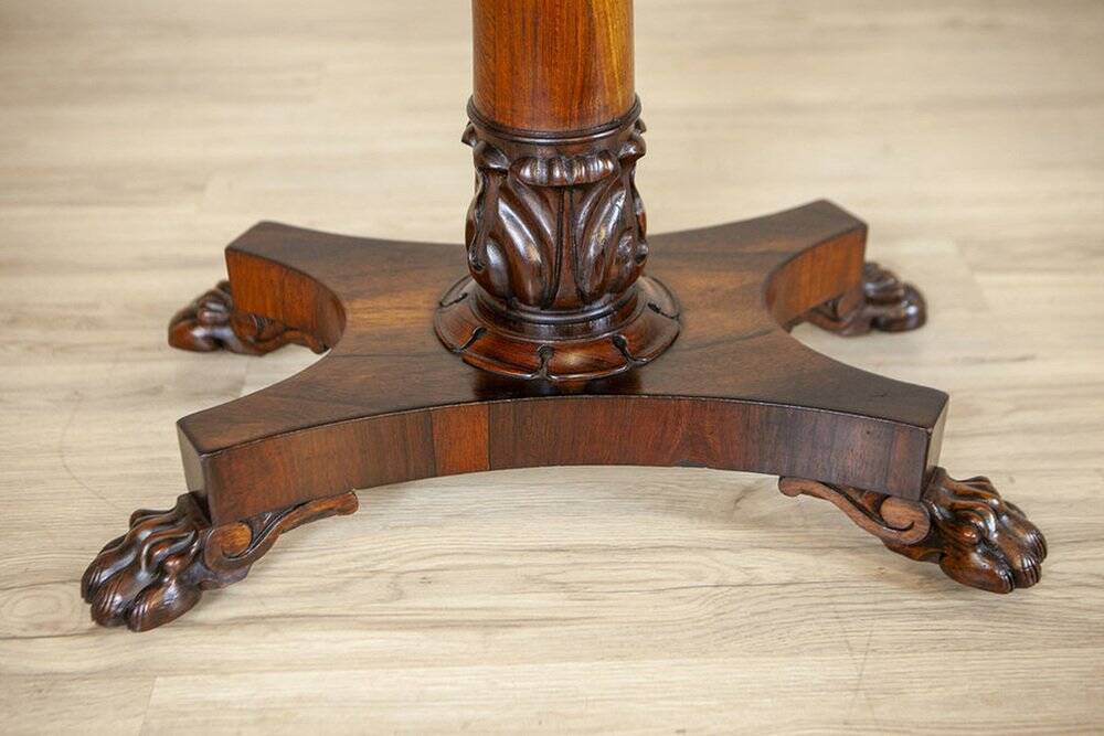 Fold-Out Rosewood Card Table, 1920s