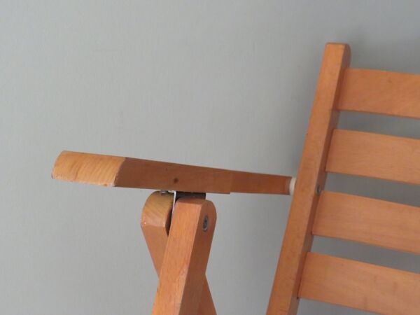 Ensemble de jardin pliant en bois vintage