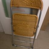 Chaise pliante en rotin