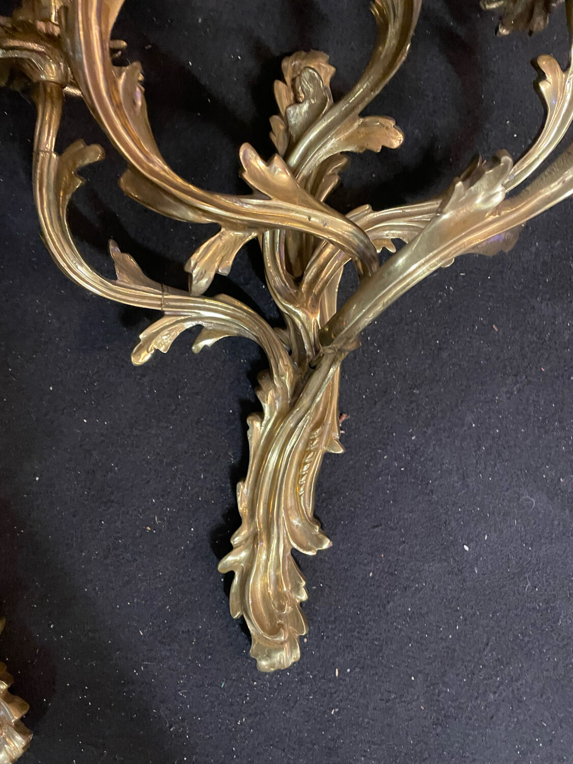 Pair of bronze sconces