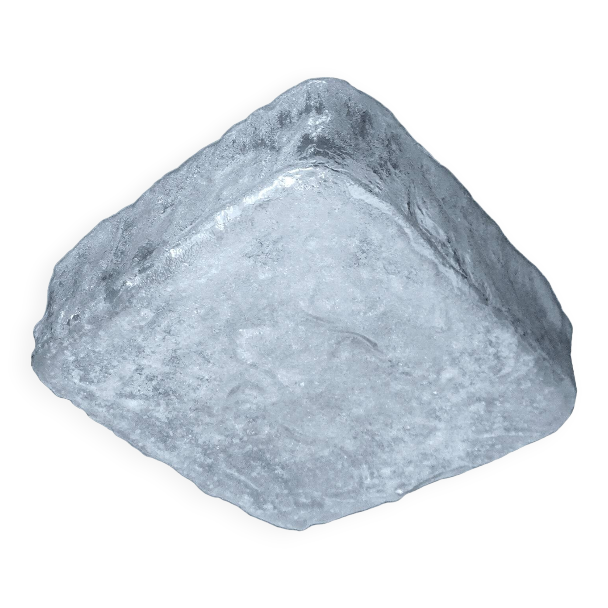 Vintage Brutalist Glass Ceiling Light