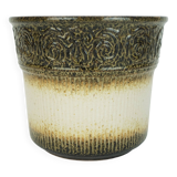 Scheurich mid century planter ceramic flower pot relief pattern model no. 809-18