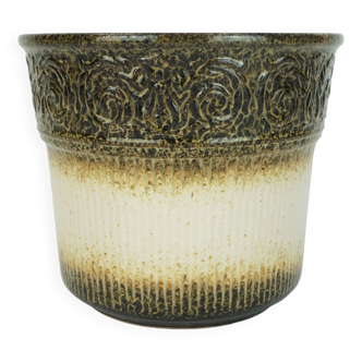Scheurich mid century planter ceramic flower pot relief pattern model no. 809-18