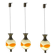 Set of 3 Space Age Pendant Lights in White Opaline Glass, Italy, 1970s