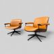 Ensemble de 2 chaises longues rares par Ennio Fazioli pour MIM Roma 1960