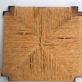 Set of 6 vintage straw and turned wood chairs