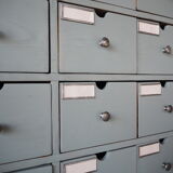 Vintage industrial wooden chest of drawers