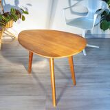 Surf-shaped coffee table, solid oak, 1950s