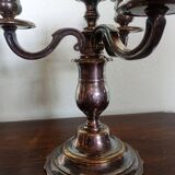 Paire - Candélabre Centre de table - Bronze argenté