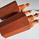 Vintage Swedish wall sconces in pine, 1970s, set of 2
