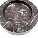 Sergio Asti, red Levanto marble ashtray bowl, UP&UP Carrara Italy, 1970s