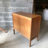 Vintage chest of drawers light oak compass feet