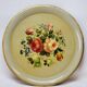 Napoleon III Painted Sheet Metal Tray Painted Metal Floral Decor Diameter 44.5