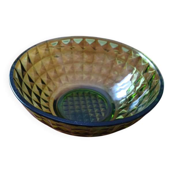 Saladier en verre vintage