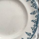12 ironstone dinner plates “Florence” Longwy